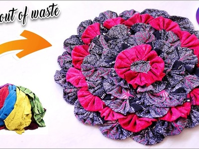 How to Reuse Your Old Clothes to make rugs, carpet, table mat | clothes recycling | Artkala 247