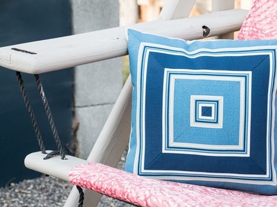 How to Sew a Patio Pillow - Mitered Square Pattern
