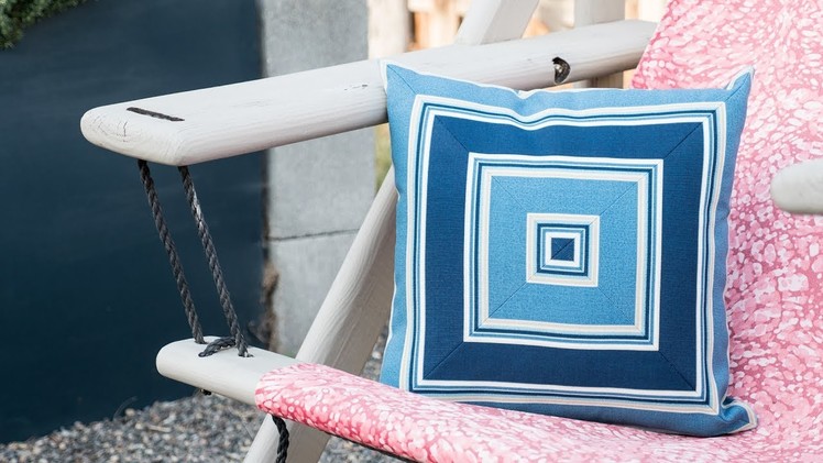How to Sew a Patio Pillow - Mitered Square Pattern