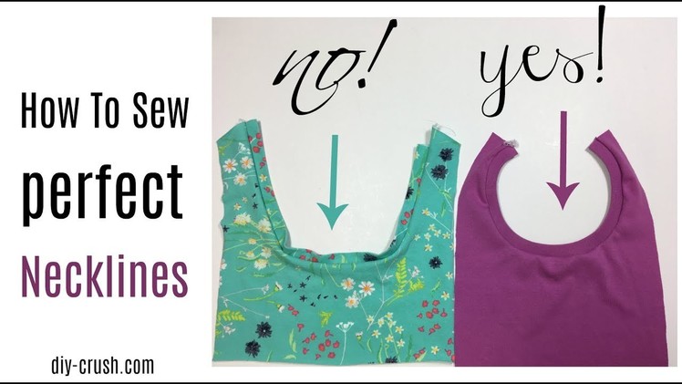How to sew a perfect neckline on a t shirt