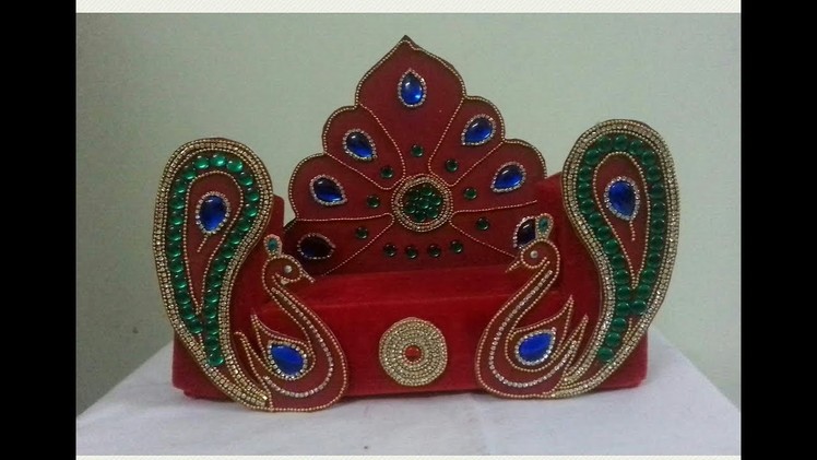 JANMASHTAMI SPECIAL. HOW TO MAKE SINGHASAN FOR BAL GOPAL. PEACOCK THRONE  – SS ART CREATIONS