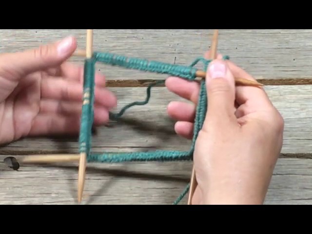 Join knitting in the round with dpns (double pointed needles)
