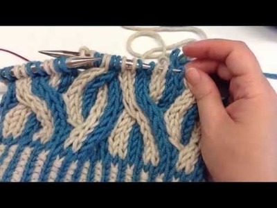 Knitting Two Color Cables