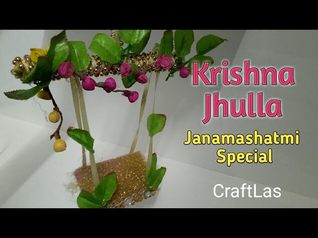 Make Jhula For Bal Gopal At Home With Waste Materials | How To | CraftLas