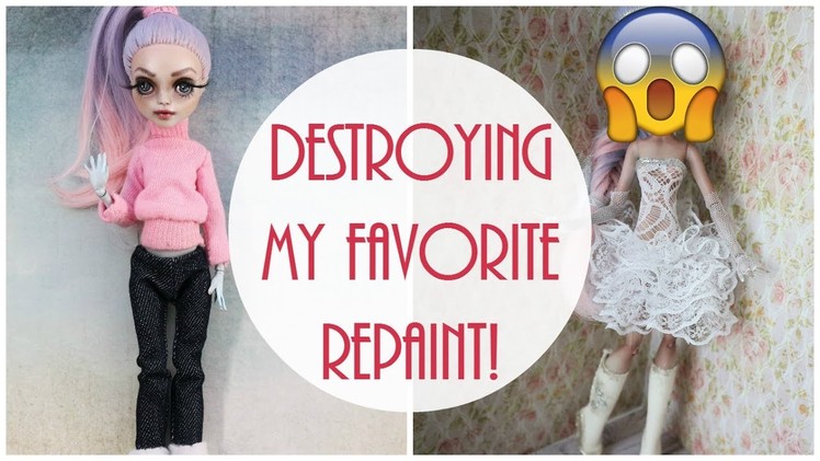 Monster High Doll Repaint. How to customize BJD Easy. OOAK Custom Barbie DIY Handmade Tutorial