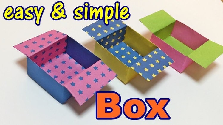 Origami Box Easy For kids with One Piece of Paper | How to Make a Paper Simple Box Step by step