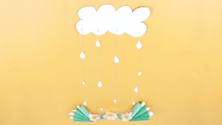 Origami Cloud, Rain And Flower  | How to Make Paper Cloud and Rain easy | Easy Origami  Tutorial