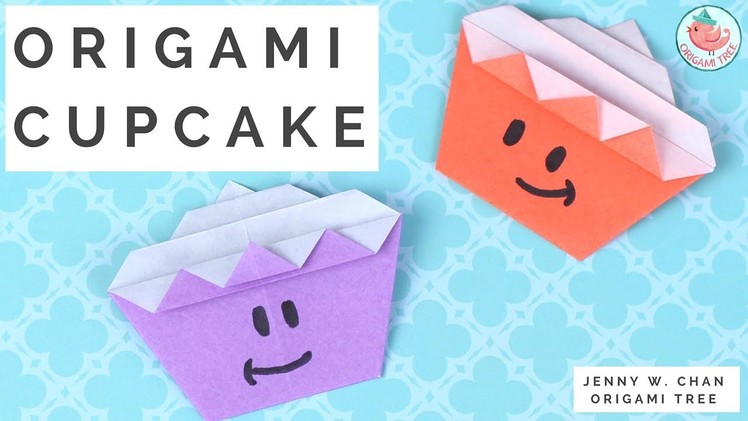 Origami Cupcake Tutorial - How to Fold an Origami Cupcake - Paper Crafts for Kids