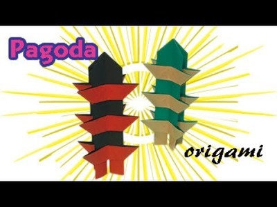 Origami Pagoda Tower Easy Instructions for Beginners | How to Make Paper Pagoda  | Buddhist Origami