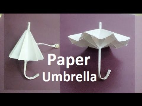 Origami Umbrella :How To Make a Paper Umbrella That Open And Closes-Easy Step by   Step For Kids