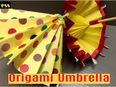 Origami Umbrella-How To Make A Paper Umbrella That Opens & Closes-Paper Umbrella
