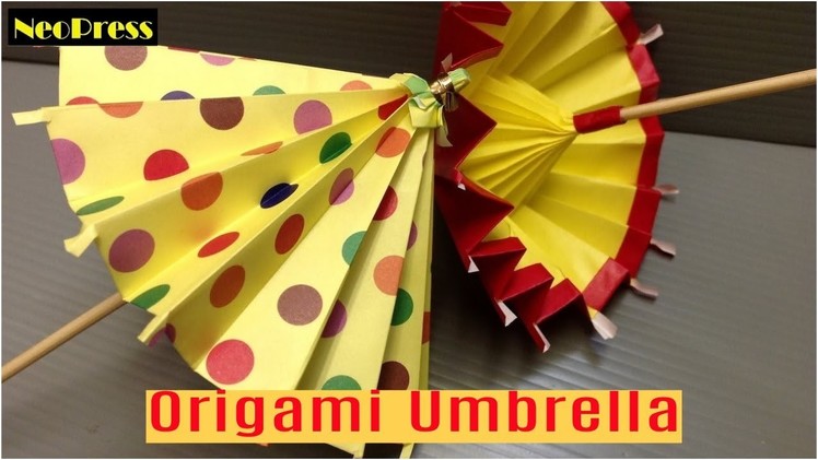 Origami Umbrella-How To Make A Paper Umbrella That Opens & Closes-Paper Umbrella