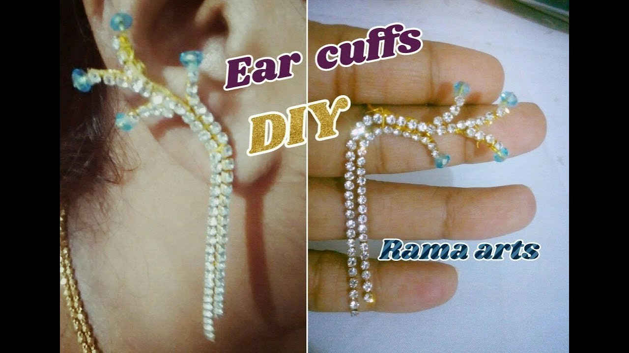 Stone chain ear cuffs - How to make ear cuffs | jewellery tutorials