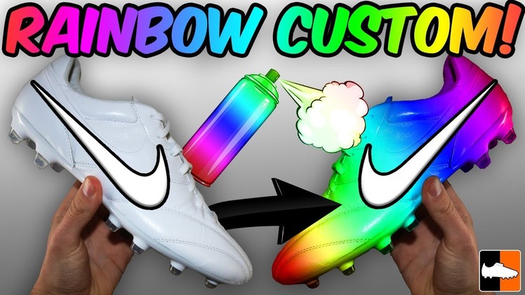 Unbelievable Rainbow Boots!! How To Customise Your Soccer Cleats!