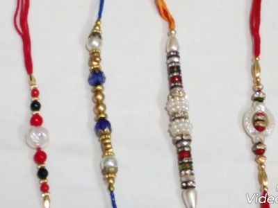 4 Simple Rakhi Designs Ideas.How to Make Simple and Easy Rakhi making at home. Rakhi making.