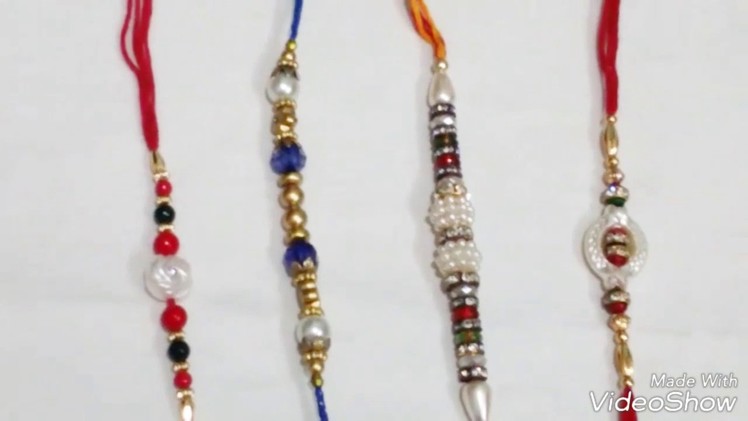 4 Simple Rakhi Designs Ideas.How to Make Simple and Easy Rakhi making at home. Rakhi making.