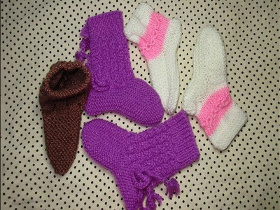 Baby Booties.Slippers.Socks Knitting [In Hindi.Punjabi]