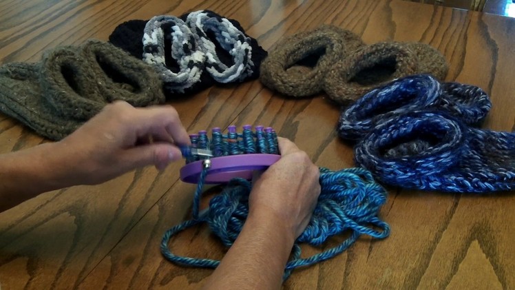 Chunky Braid Stitch on a Knitting Loom