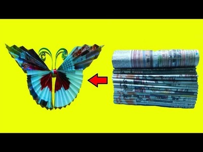 Creative Recycled Newspaper Craft || Paper Butterfly From Newspaper.Magazine || Best Out Of Waste.