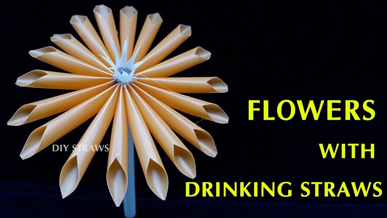 Creative Straws How to make flowers with drinking straws step by step