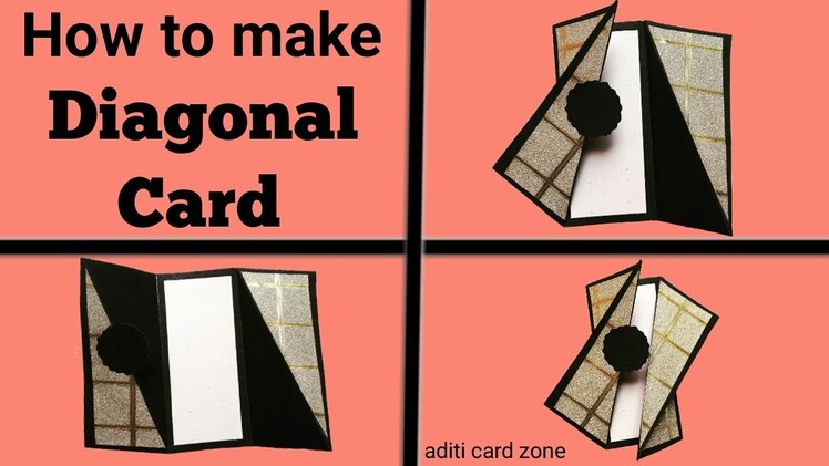 Diagonal Fold Card Tutorial | How to make Diagonal Card | Friendship day card | Friendship day 2017
