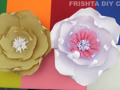DIY Paper Flowers Wall Art, Room Decor, How To Make Paper Flower, Wall Hanging - Easy And Simple