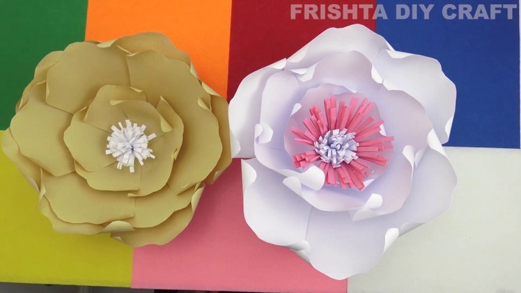 DIY Paper Flowers Wall Art, Room Decor, How To Make Paper Flower, Wall Hanging - Easy And Simple