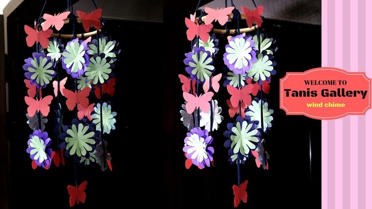 DIY Paper Wind Chime | How to make wind chime with colour paper | decoration idea for newbies