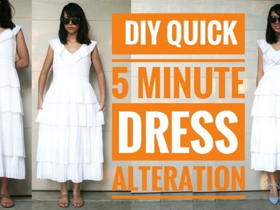 DIY: QUICK 5-MIN. DRESS ALTERATION | How to Make Your Clothes Fit Right