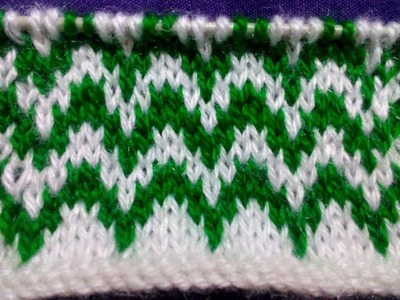 Double colour Lahriya Knitting Pattern  # 32