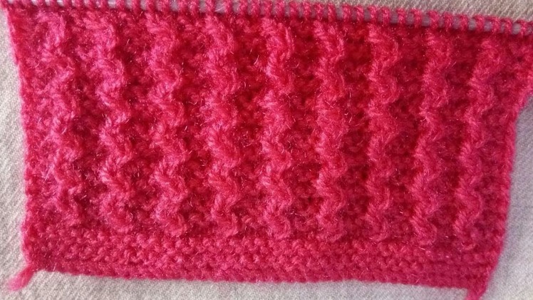 Easy Single Color Knitting Design No.59|HIndi
