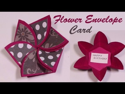 Flower envelop card TUTORIAL- how to-  Scrapbooking cards- explosion box cards