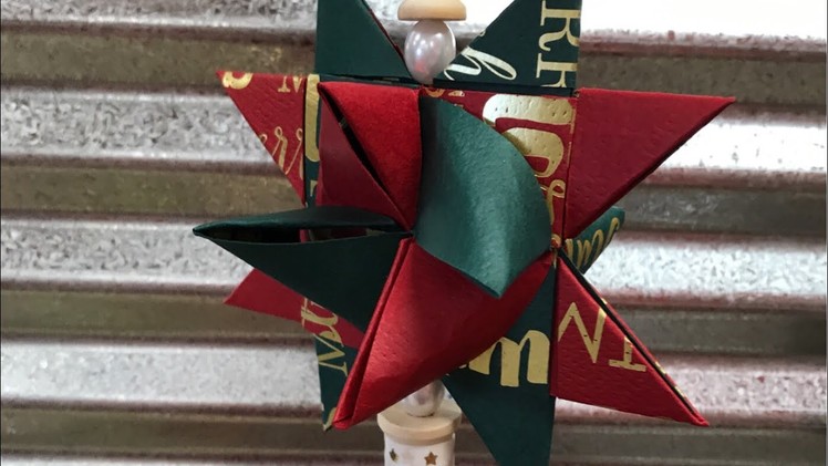 Froebel Star Ornaments with Scrapbook Paper
