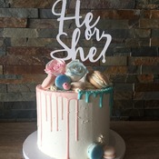 Gender Neutral cake topper | He or She?
