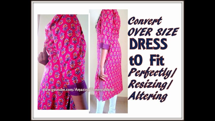 How to Alter Over-sized Garment. Resizing. to fit perfectly - SIMPLE TIPS. DIY. Loose to FIT - 1