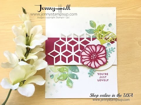 How to create a focal point with die cuts using Stampin Up products with Jenny Hall