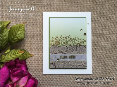 How to create a foreground with a background stamp using Stampin Up products with Jenny Hall