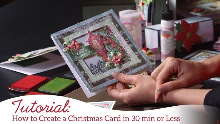 How to Create Christmas Cards in 30 Minutes or less -Festive Holly Collection