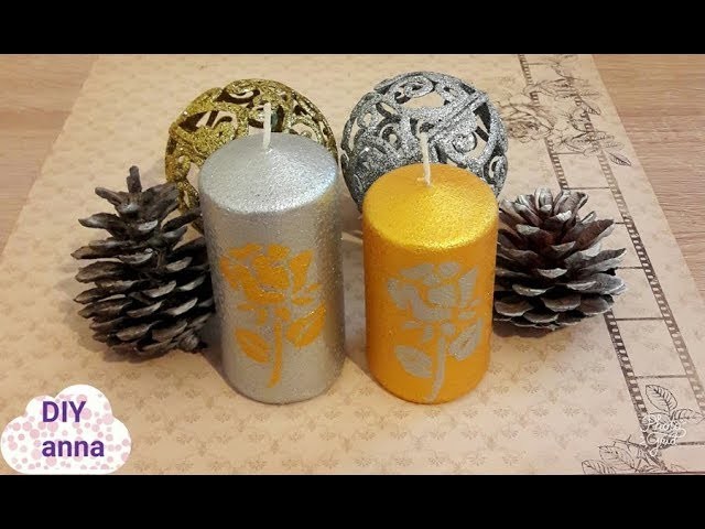 How to decorate candles with candle paint and stencils