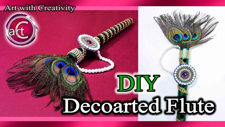 How to decorate Flute For Bal Gopal | Bansuri | Krishna Janmashtami | Art with Creativity 249