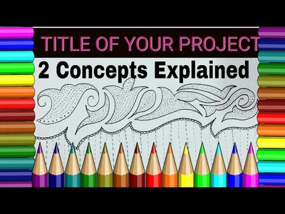 How to Draw Project File Cover Page ? 2 Arabic Concepts Project File Cover Page Design Ideas !