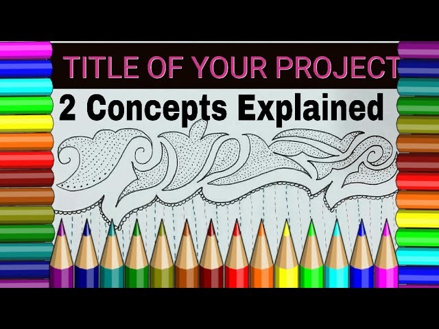 How to Draw Project File Cover Page ? 2 Arabic Concepts Project File Cover Page Design Ideas !