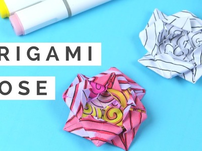 How to Fold an Origami Rose - Color Origami Paper with Color-Gami!