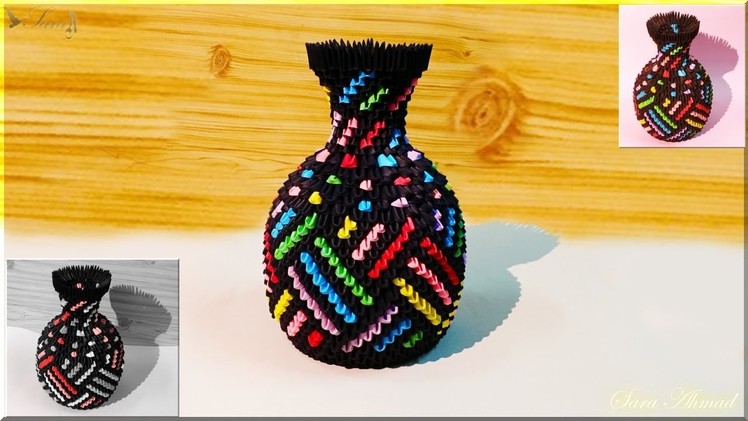 How to make 3d origami vase 39
