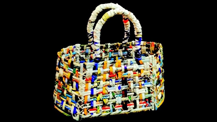 How to make a basket using magazine paper