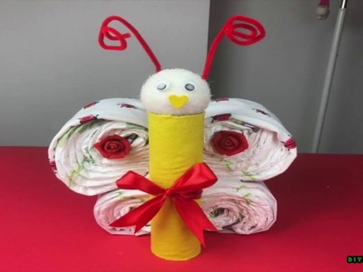 How to Make a Cute Diaper Butterfly - Baby Shower Gift Idea