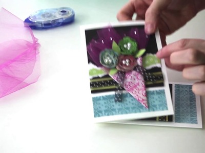 How to make a handmade greeting card for a girl - Tulle DIY