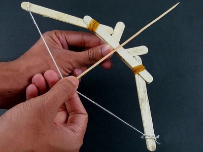 How to make a Mini Bow and Arrow - Easy powerful bow