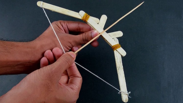 How to make a Mini Bow and Arrow - Easy powerful bow