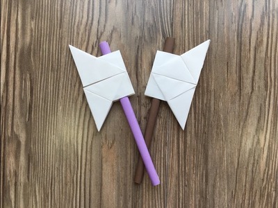 How to make a paper battle axe - Origami battle axe - Hướng dẫn gấp rìu Origami